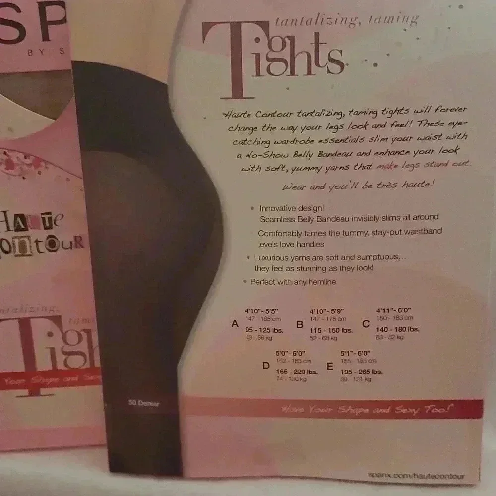 Spanx footless tights size 6 (b16)